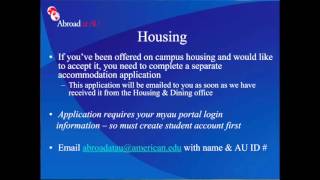 Abroad at AU Online Information Session Spring 2016