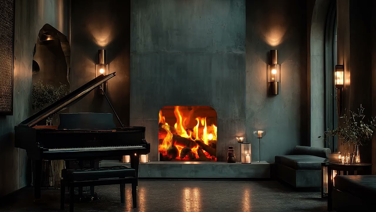 Crackling Fire Ambience for Calm Evenings, Deep Relaxation, Emotional Healing, and Restful Sleep