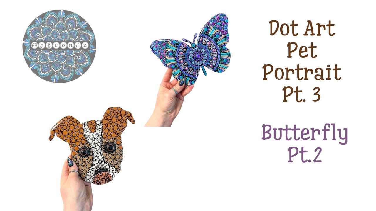 Pet Portrait & Butterfly Dot Art Painting TikTok live REPLAY 2 22 2023