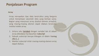 Presentasi Struktur Data - Array 1 Dimensi