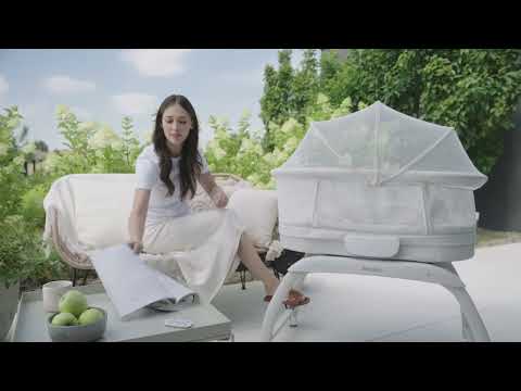 Лежечко-люлька Lionelo CORAL WHITE с пультом ДУ, видео 1