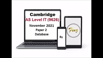 AS Level IT 9626 November 2021 Paper 2 -Database