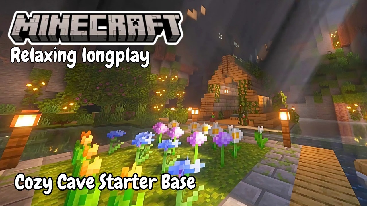Building a Cozy Starter Base - Minecraft Relaxing Longplay (No ...