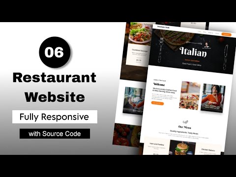 06 | Restaurant Website using HTML & CSS (Fully Responsive ) Frontend Project | Italian Restaurant