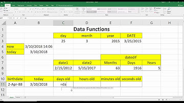 Date Functions (now, today, date, datedif) - Excel Tutorials