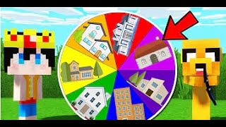 ¡La RULETA de las CASAS DE LUJO en MINECRAFT! 🎯🏡 PRUEBA TU SUERTE  CASA NOOB VS CASA PRO