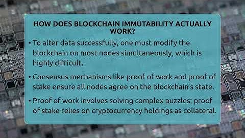 How Does Blockchain Immutability Actually Work? - Talking Tech Trends