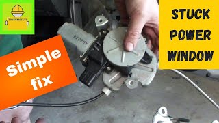 Stuck power window.Don't want to go up or down.Simple fix.Mitsubishi Lancer.