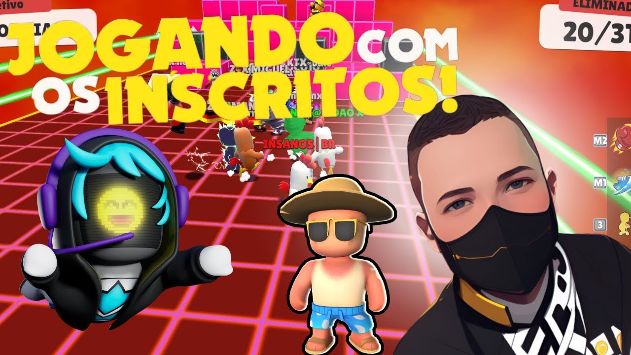 STUMBLE GUYS LIVE AO VIVO AGORA PORTUGUÊS BRASIL - JOGANDO COM INSCRITOS!  #stumbleguys 