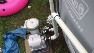 Intex pump on coleman pool 16'x48" pvc hook up