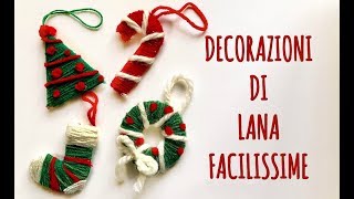 DECORAZIONI NATALIZIE DI LANA: 4 esempi facilissimi e COLORATISSIMI!  (Creatività/Natale)Arte per Te - YouTube