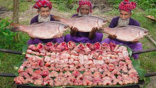 Rohu Fish Cooking - Rui Fish Dopiaji - Big Carp Fish Curry for Old Age & Special People of Village