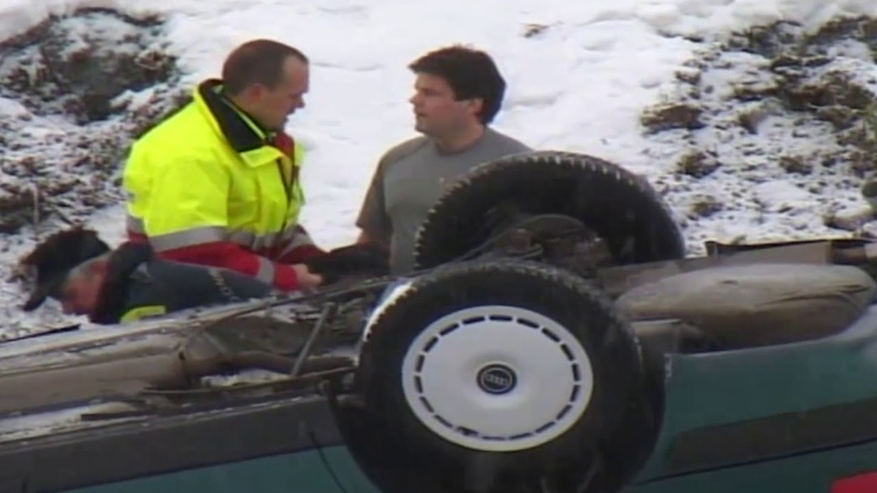 Car accident caught on camera by Swedish news TV4's  