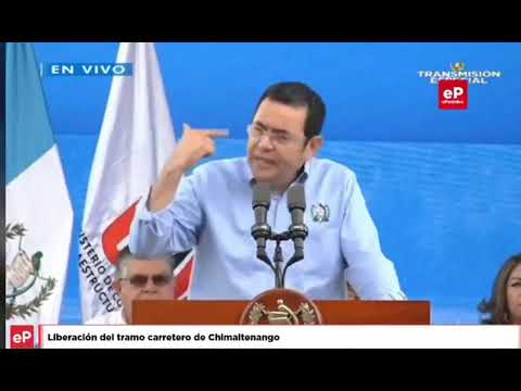 Jimmy Morales Elogia a Benito por Libramiento Chimaltenango