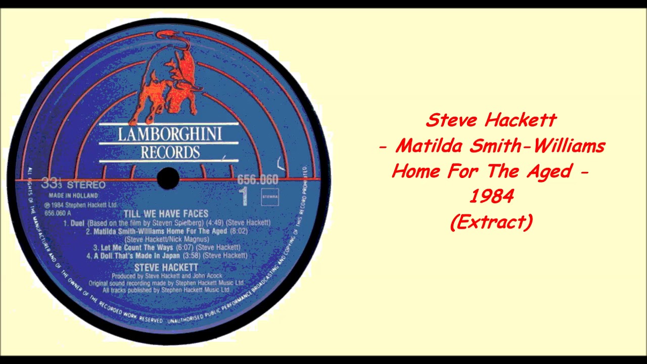 Steve Hackett Matilda Smith Williams Home For The Aged 1984 