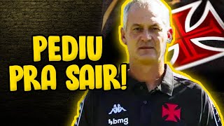 LISCA SAIU DO VASCO! CRISE AINDA MAIOR NO VASCO!