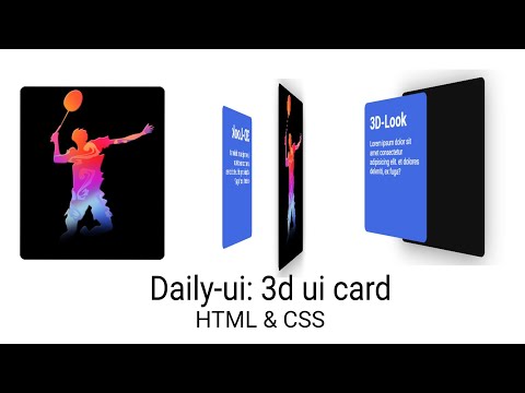 Daily ui - 3d card flip using html css | Frontend Design