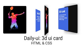 Daily ui - 3d card flip using html css | Frontend Design
