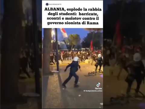 Video ALBANIA: ESPLODE LA RABBIA DEGLI STUDENTI, BARRICATE SCONTRI E MOLOTOV CONTRO IL GOVERNO DI RAMA ??