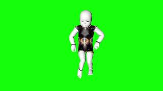 Новый сборник Футажи на зелёном фоне Весёлый Робот Baby Цербер анимация green screen animation