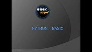 python programming - beginner level #0 #python #beginner #basic #geekwizard