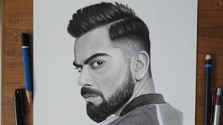Realistic Drawing VIRAT KOHLI | Pencil Sketching for Beginners | Step by Step