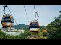 Sentosa Cable Car at Sentosa Island,Singapore.Must ride for best view of whole Sentosa