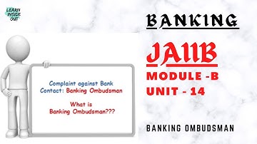 Banking Ombudsman??PPB UNIT 14  Full details with Example in Tamil @learninsideout