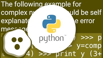 Complex numbers in python
