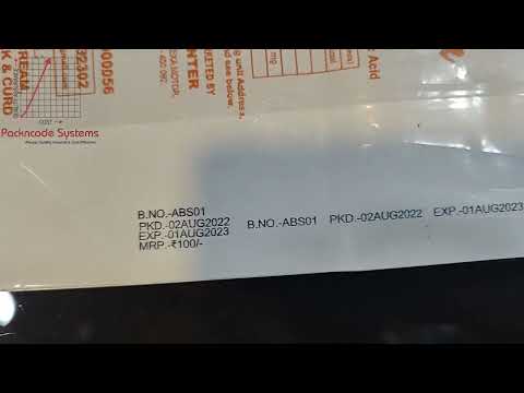 Handheld Thermal Inkjet Printer P100 to print on Dairy Pouches