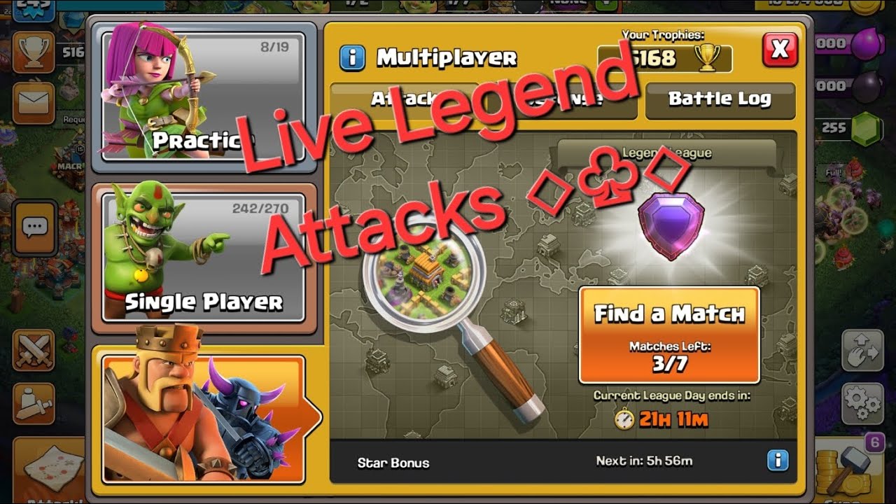 🔴 Clash of clan Live Legend 6k + & Base visit