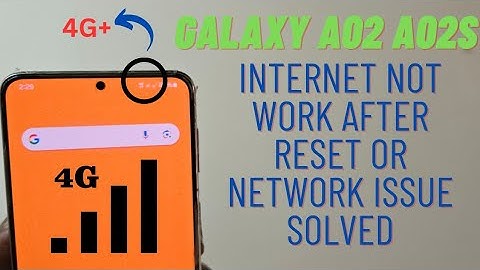 Galaxy A02 A02s Slow Internet Problem Increase Signal And Speed 4G+