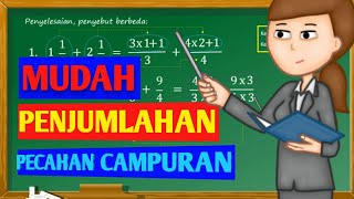Penjumlahan Pecahan Campuran - Pelajaran Matematika Kelas 5 Pecahan