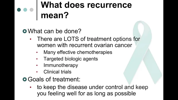 Managing Recurrence of Ovarian Cancer 2019