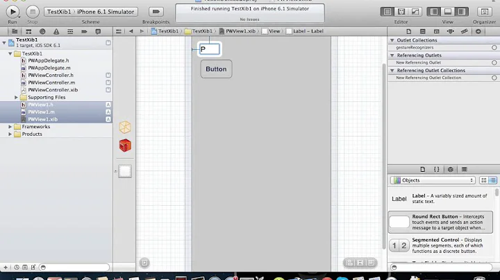 IOS XCode add view (xib) and IBOutlet, IBAction
