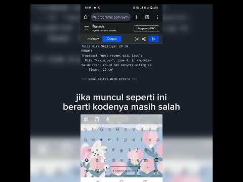 TUTORIAL MEMBUAT PEMROGRAMAN MENGHITUNG LUAS SEGITIGA DARI PYTHON