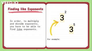 Information 𝕄𝔼𝕄𝔸: Multiplying + Dividing Exponents Guide