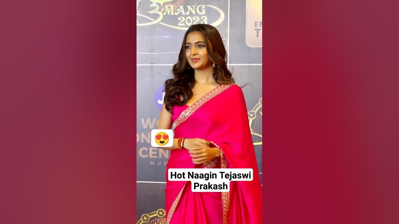 Nagin Tejaswi Prakash at Umang Award 2024 in pink saree YouTube