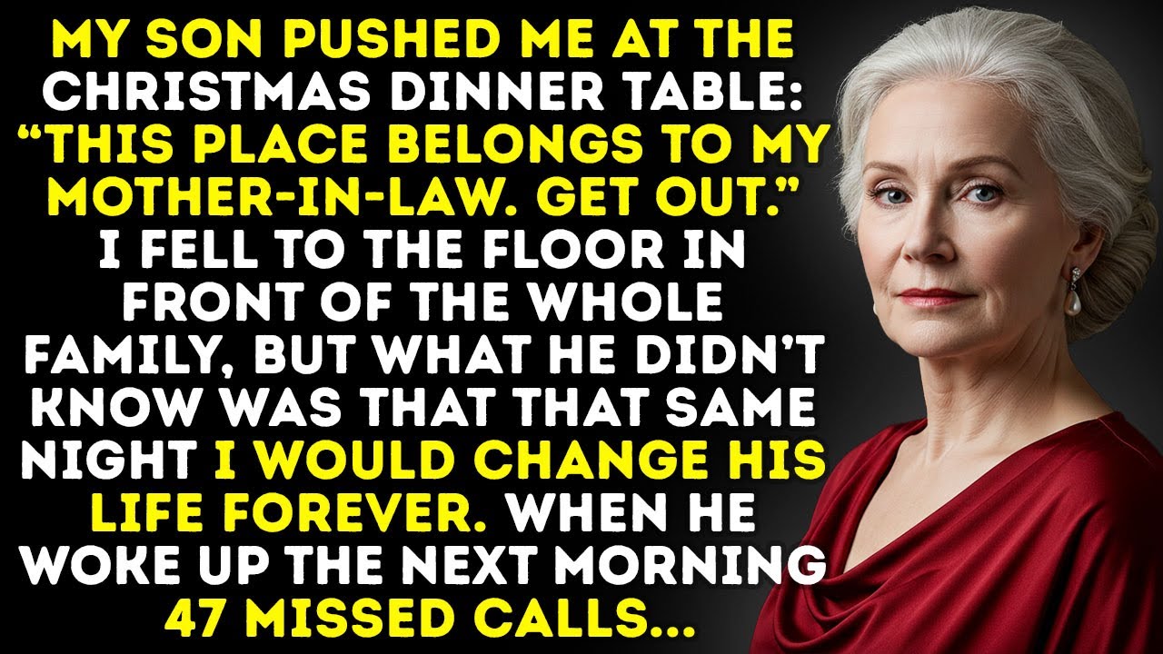 My Son Pushed Me at Christmas Dinner: “This Place Belongs to My Mother-in-Law. Get Out.” So...