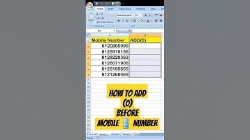 📌 How to Add Zero Before Mobile Number in Excel? | Excel Tips & Tricks 📊