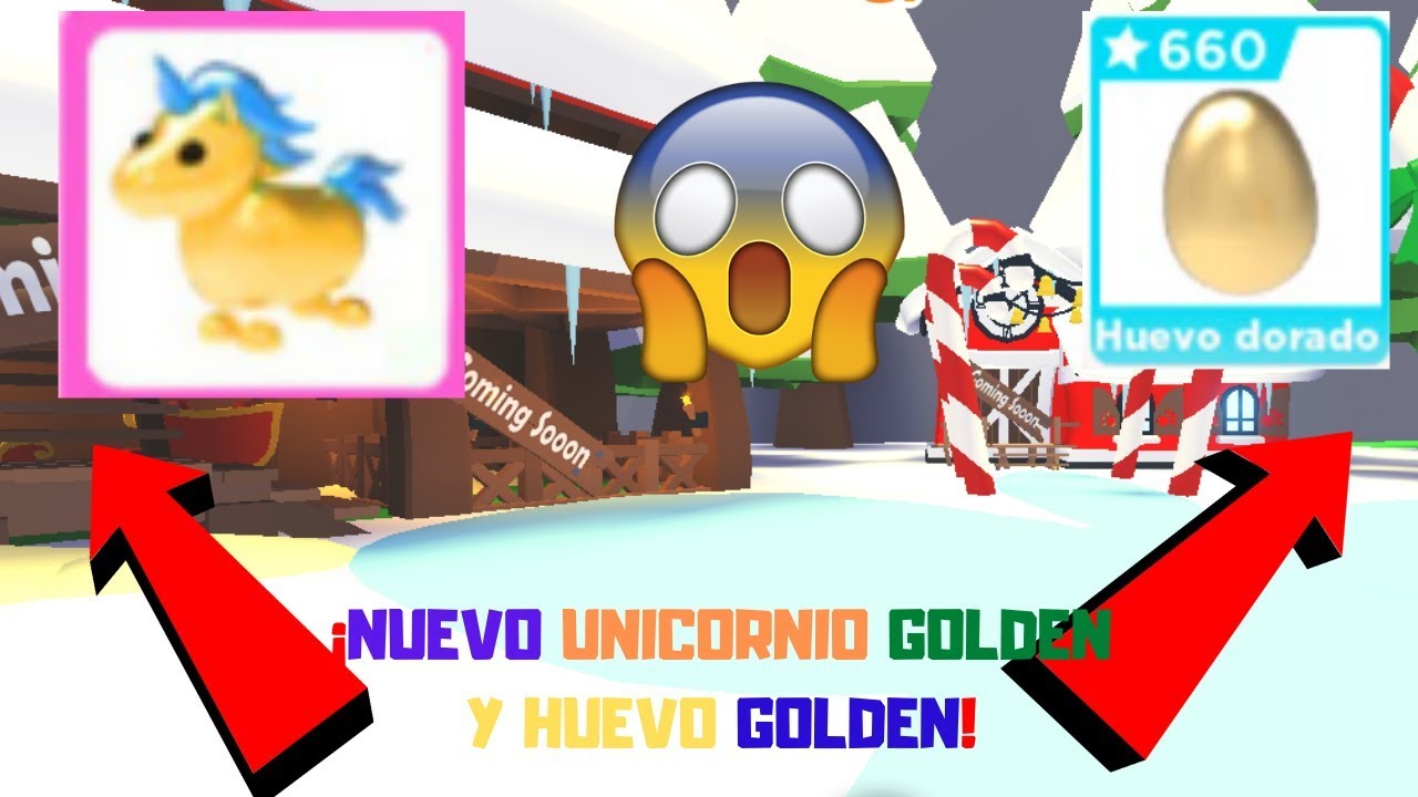 Nuevo Unicornio Dorado Huevo Dorado Adopt Me Roblox Youtube - unicornio de oro adopt me roblox