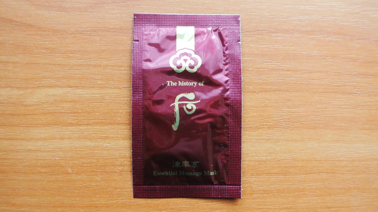Обзор The History of Whoo Essential Massage mask пробник корейской косметики
