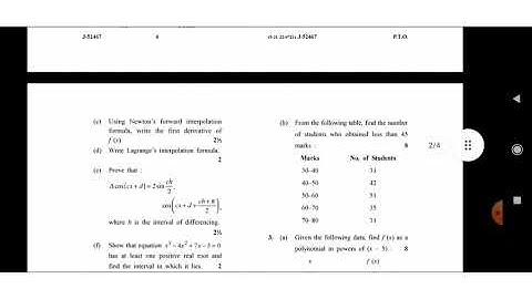 GJUS&T BSc |BA numerical analysis math question paper |2018 batch