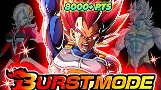 EASY MAX 8000+ SCORE 15 STONES! Crossover ONLY Xenoverse God Vegeta Burst Mode | DBZ Dokkan Battle