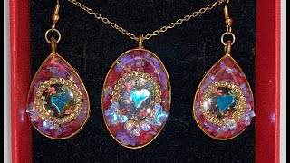 UV elegant earrings and pendant