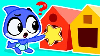 Baby Sharks Learn about Shapes ⭐ Baby Learning Videos 🟠 Best Educational Cartoons by Sharky&Sparky