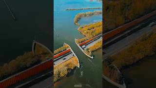Veluwemeer Aquaduct ⛵🌊Netherlands 🇳🇱 #shorts #ytshorts #travel #netherlands #viral #trending