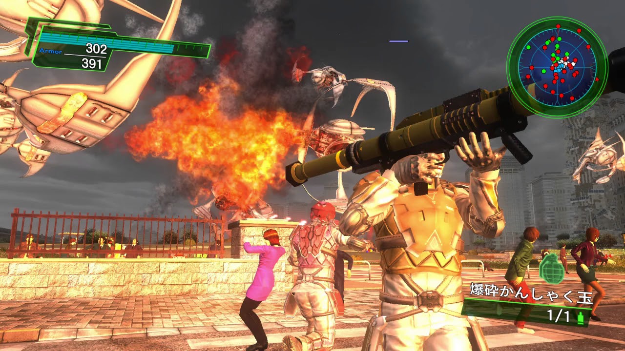 地球防衛軍4 1 M11 対空戦 Inf かんしゃく玉で攻略 Youtube