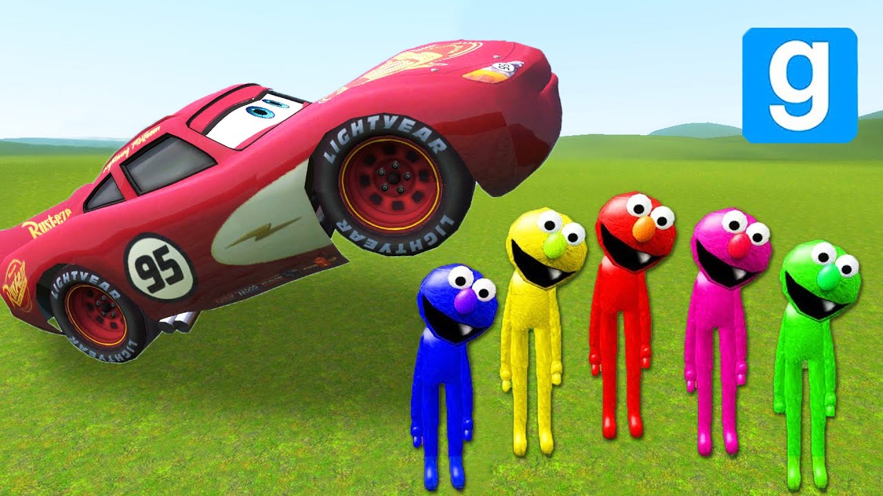 ELMO FAMILY VS NEW CARS (Garry's Mod) Part 2