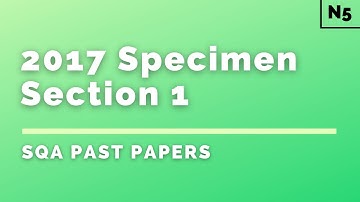 National 5 Physics | SQA Past Papers | 2017 Specimen | Section 1 (Multiple Choice)